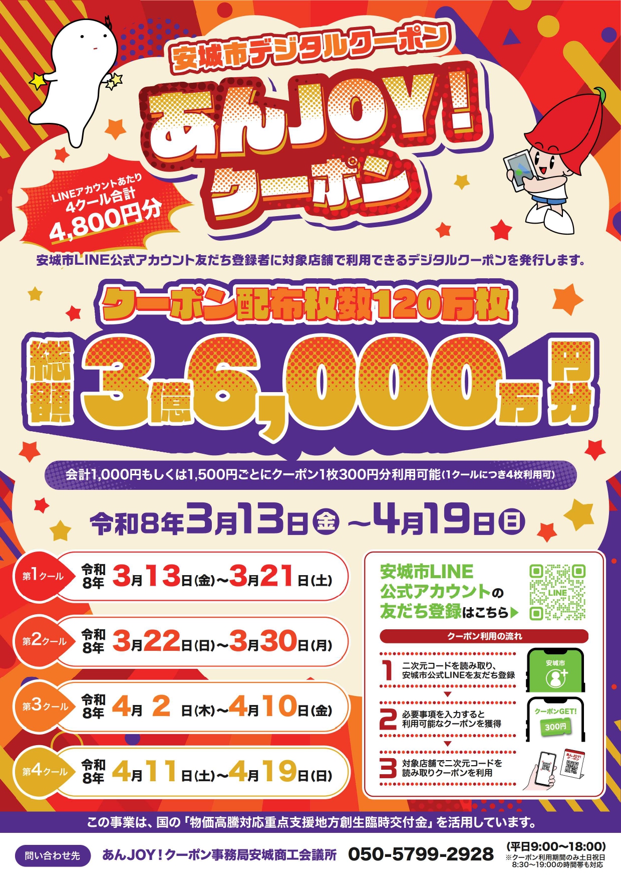 あんＪＯＹ！クーポン取扱店です。